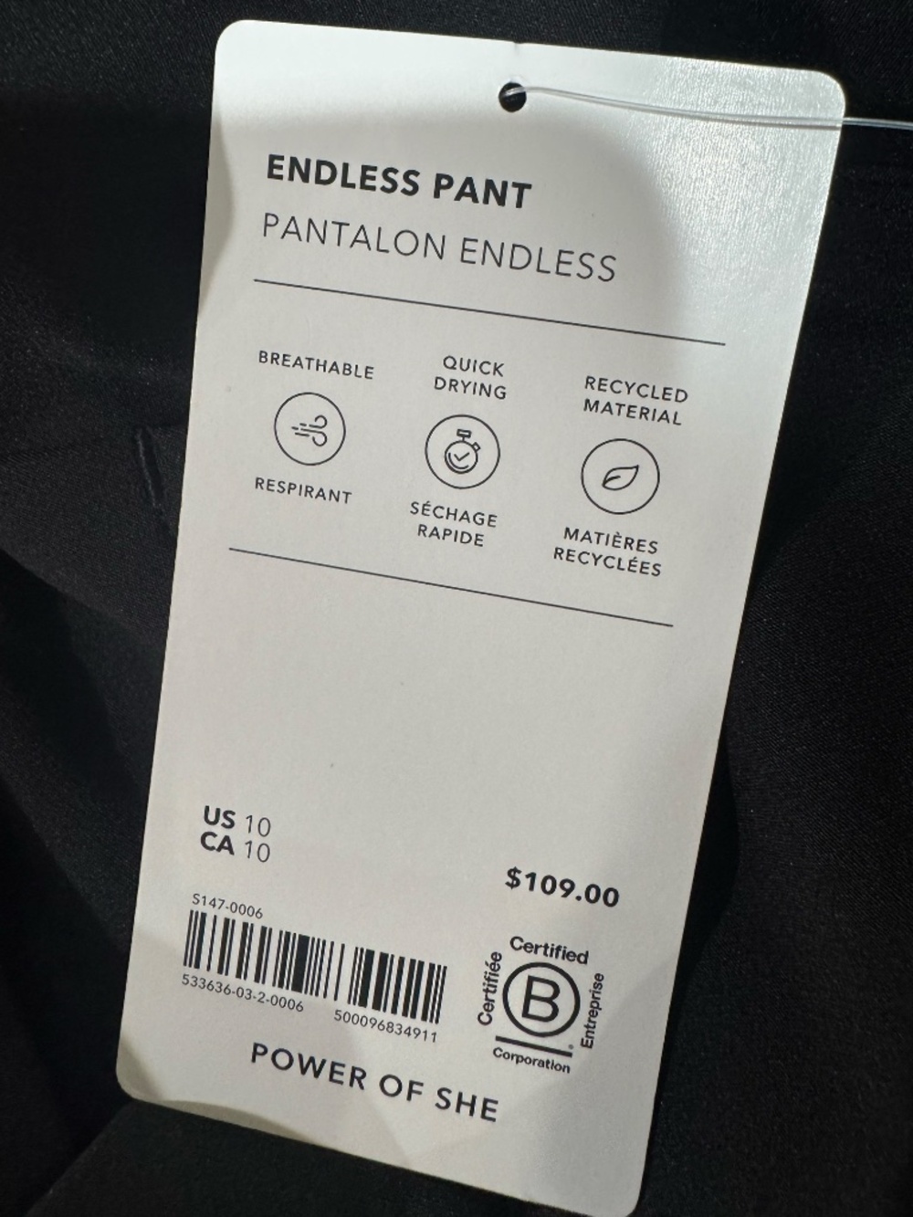 NWT Athleta Endless Pant | Black - Picture 16 of 16
